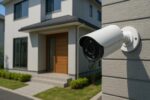 住宅に設置された防犯カメラ