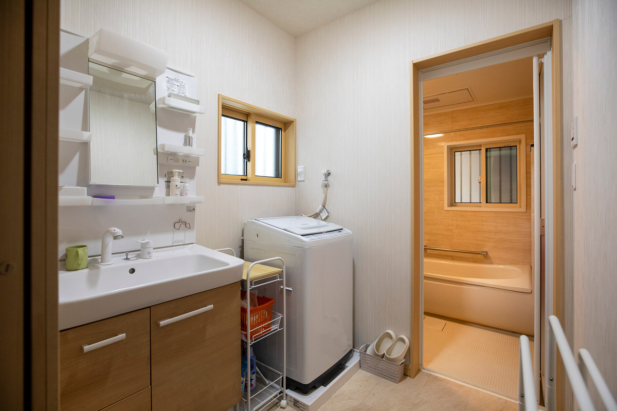 断熱性を高めた洗面室